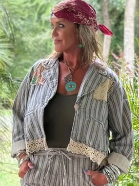 Jaded Gypsy Lined Up Jacket L/XL NWT